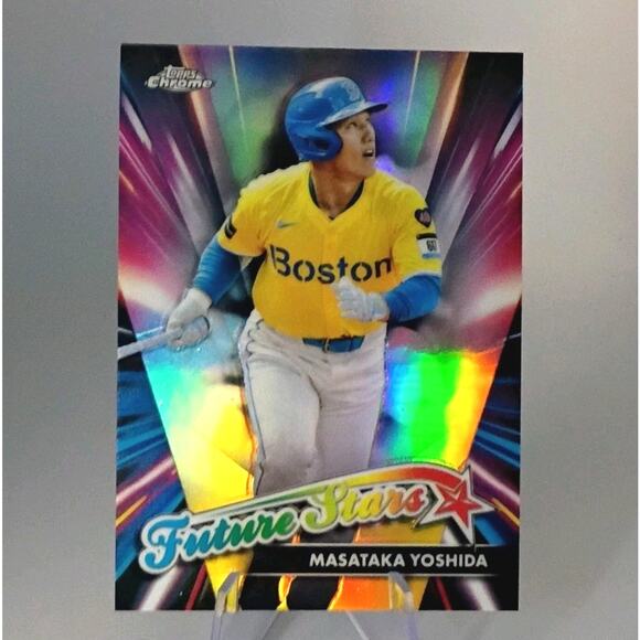 2024 Topps Chrome Update Series - Future Stars Masataka Yoshida #FSU-9 REFRACTOR - Picture 3 of 5